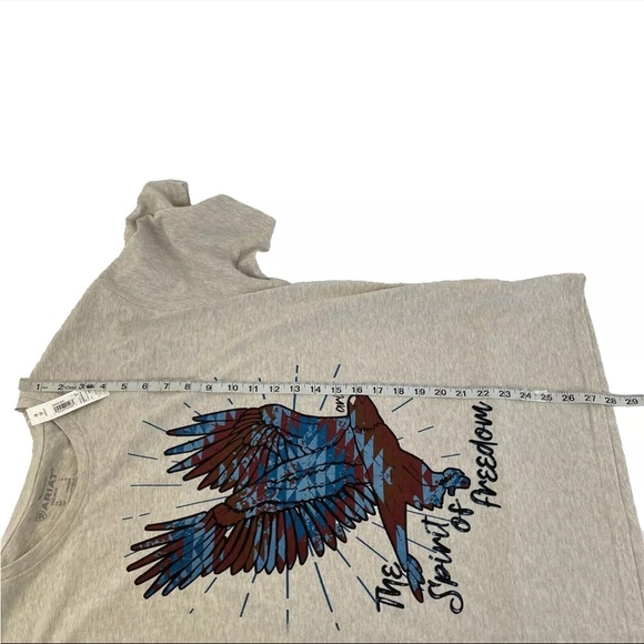 New Womens Ariat The Spirit Of Freedom Graphic T-Shirt Sz L Relaxed NWT - Picture 8 of 9